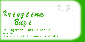 krisztina buzi business card